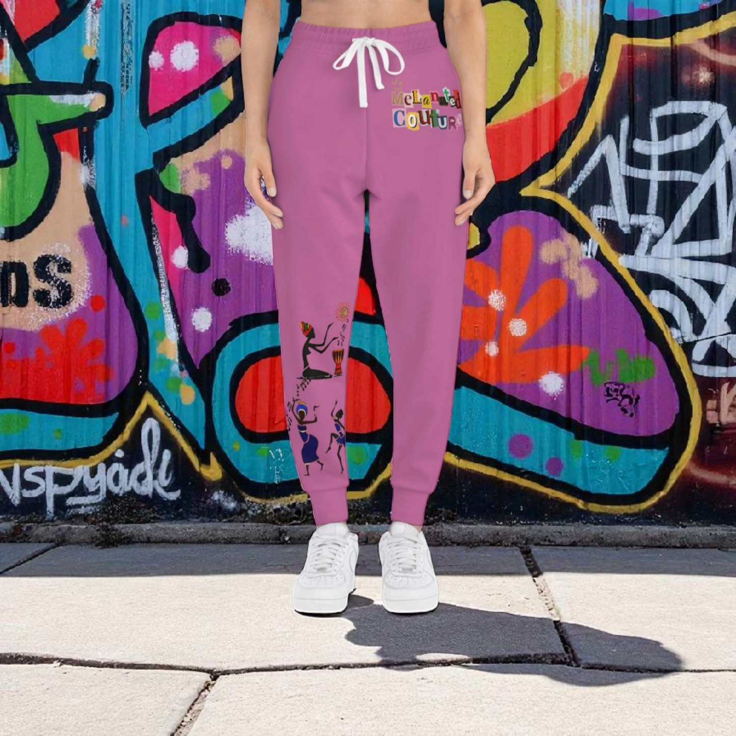 Afro Music Graphic Art Unisex Athletic Joggers, Running Leggings, Dance Pants