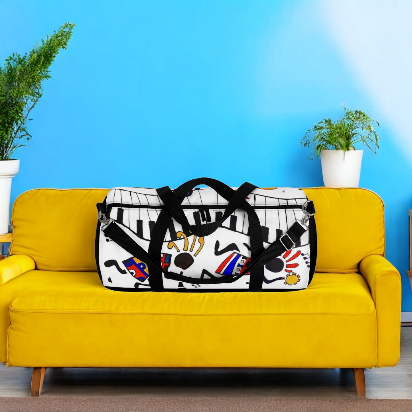 Ethnic Music Art Handmade Duffel - Bohemian Style Travel Bag