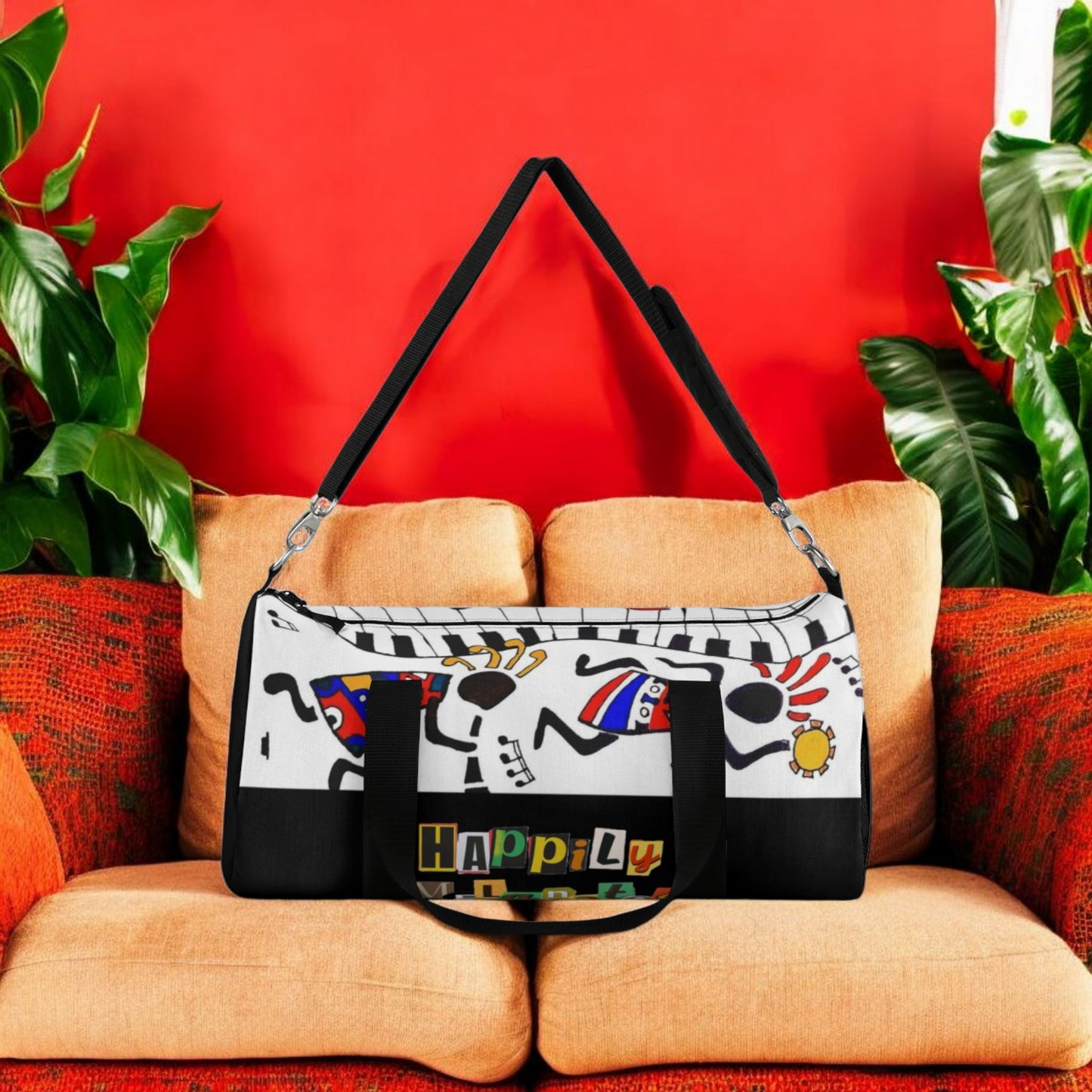 Ethnic Music Art Handmade Duffel - Bohemian Style Travel Bag