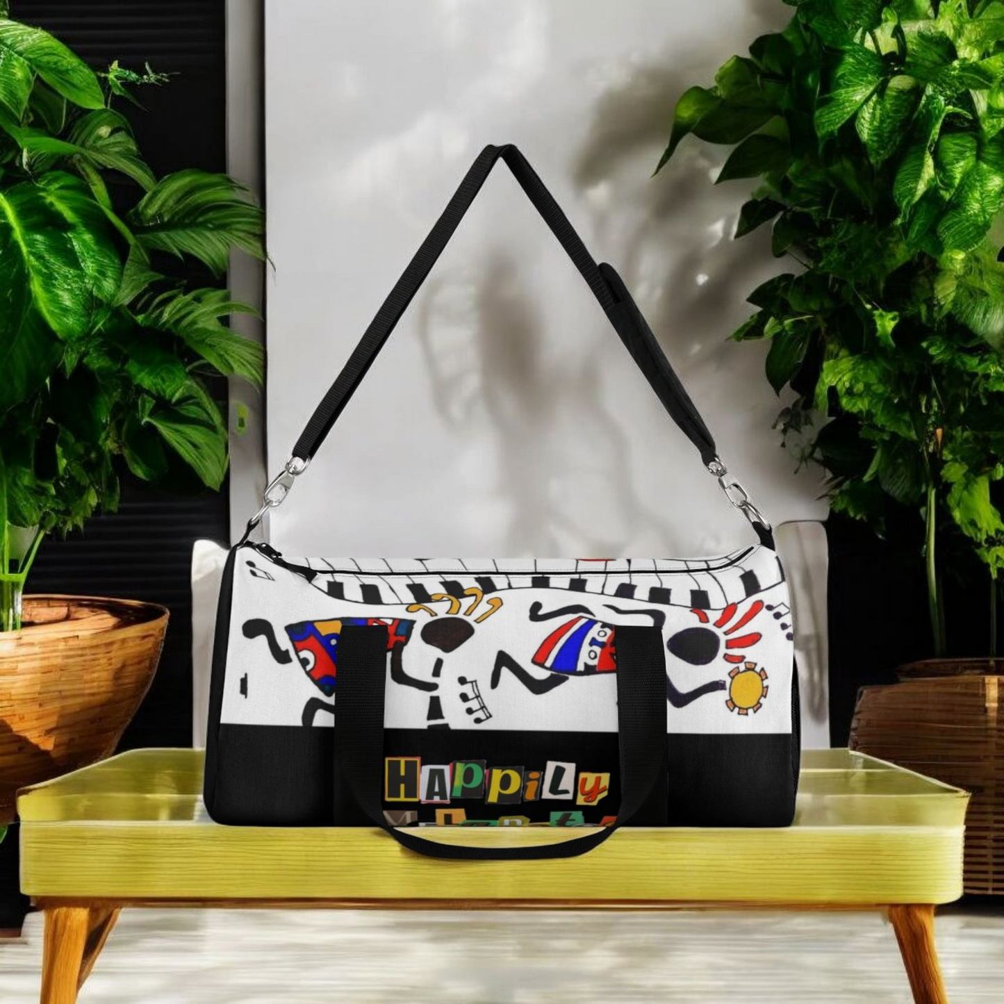 Ethnic Music Art Handmade Duffel - Bohemian Style Travel Bag