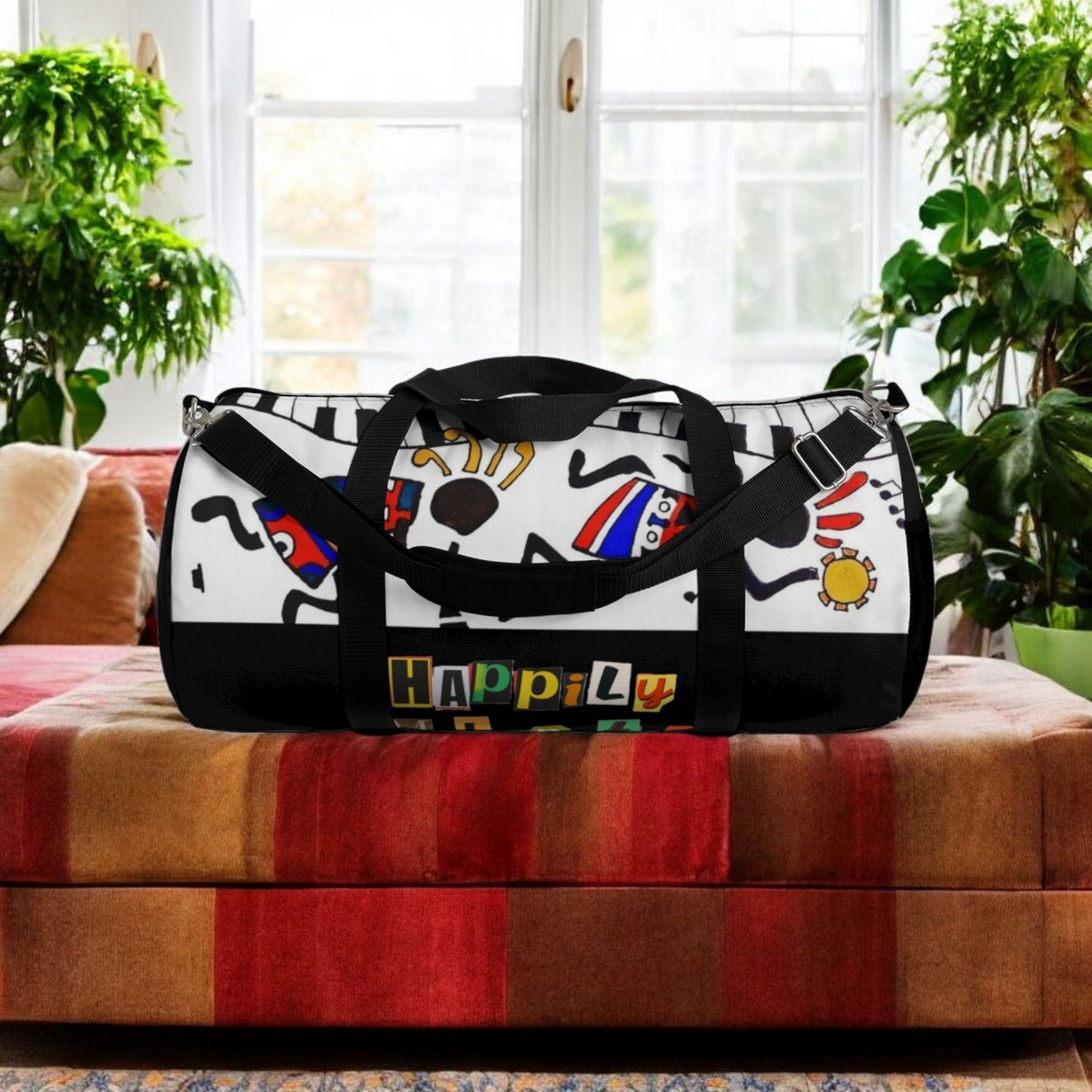 Ethnic Music Art Handmade Duffel - Bohemian Style Travel Bag