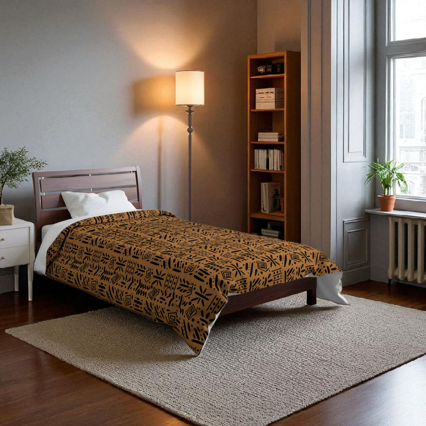 Boho Comforter, Aztec Pattern Bedding, Cozy Home Decor, Tribal Print Duvet Cover