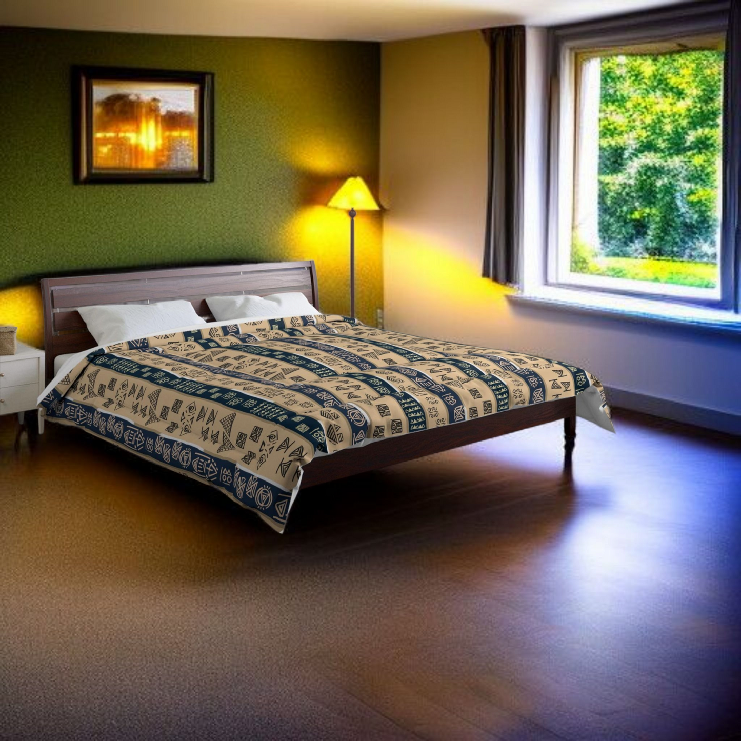 Tribal Comforter, Boho Blanket, Aztec Bedding, Ethnic Duvet Cover