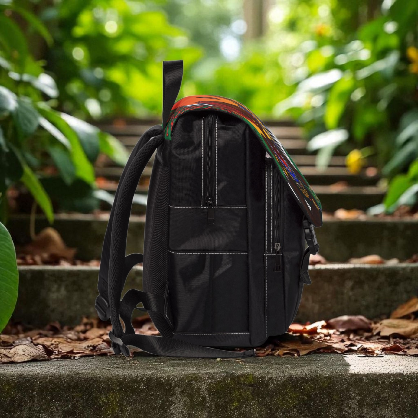 Afro Singer, Music-Inspired Unisex Shoulder Backpack - Stylish & Functional