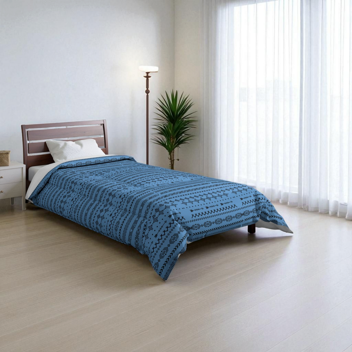 Boho Geometric Comforter, Cozy Blanket for Home Decor, Boho Style Bedding
