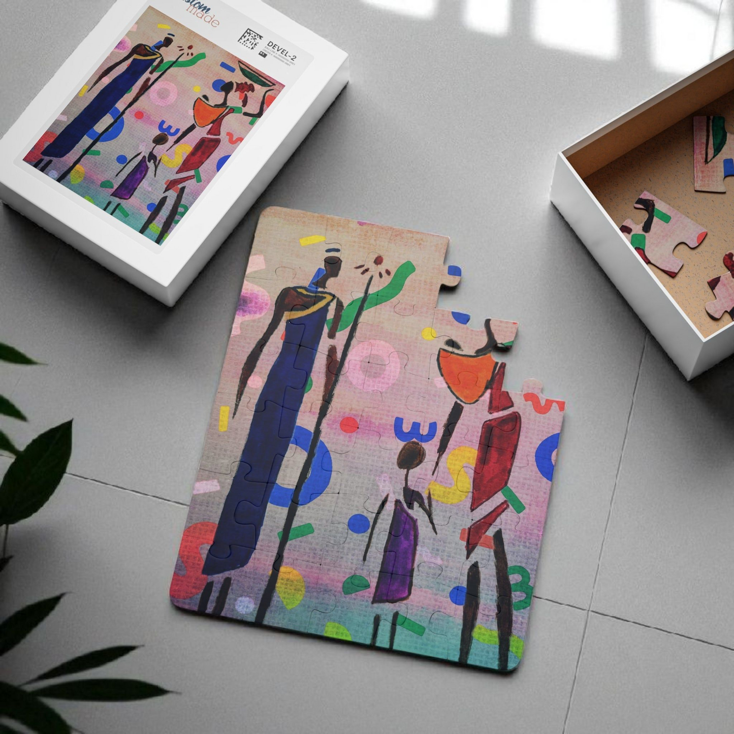 Kids' 30-Piece Puzzle - Colorful Cultural Artwork for Learning and Fun