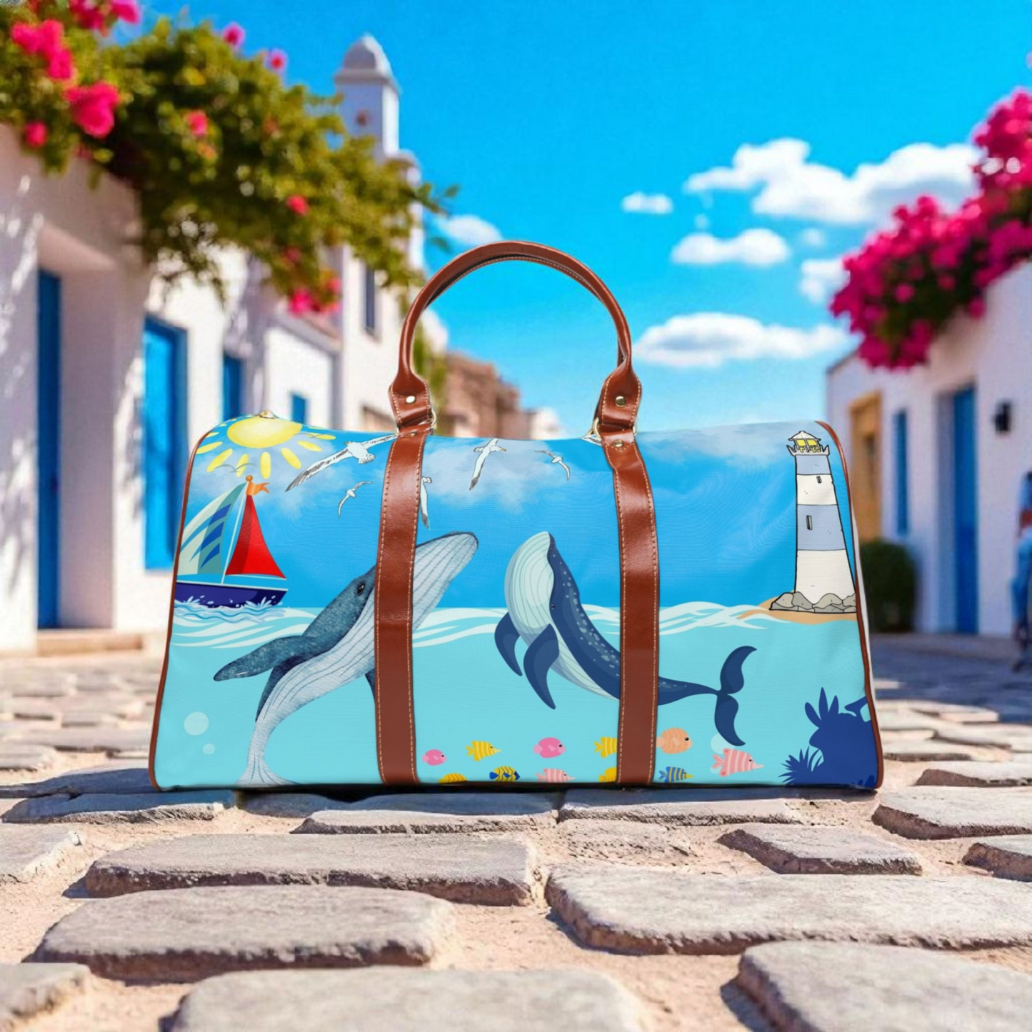 Whale Watching Waterproof Travel Bag - Stylish Beach Duffel for Adventures