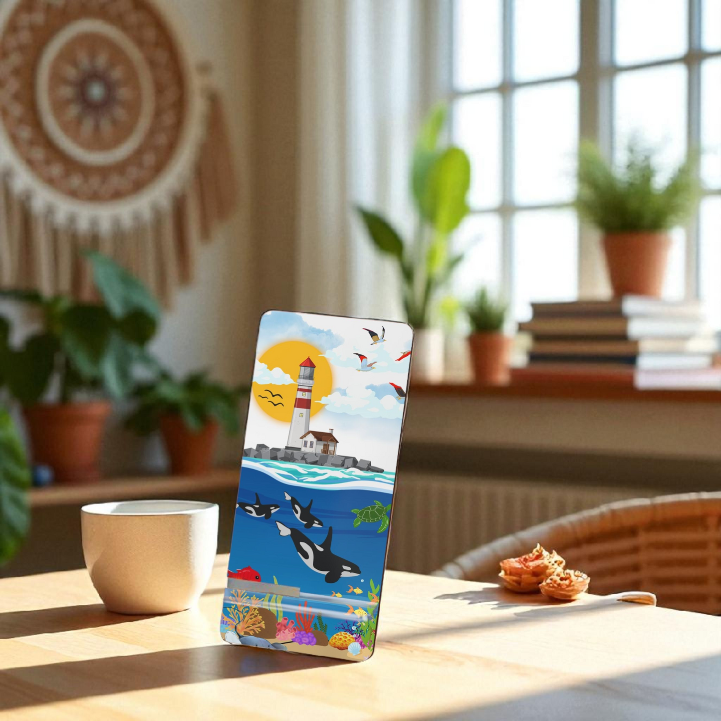 Colorful Ocean-Themed Smartphone Display Stand