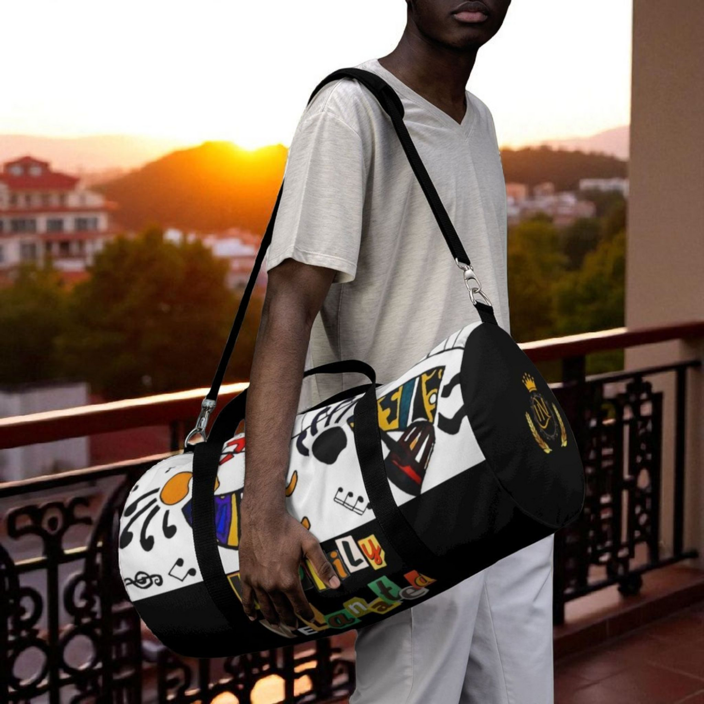 Ethnic Music Art Handmade Duffel - Bohemian Style Travel Bag