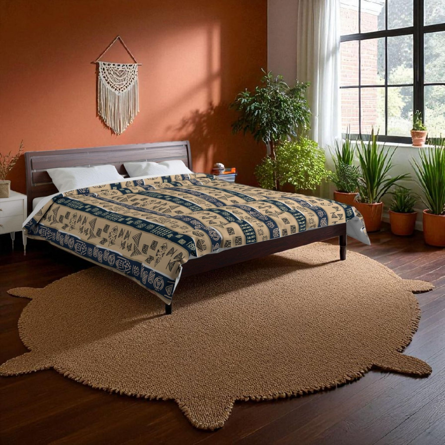 Tribal Comforter, Boho Blanket, Aztec Bedding, Ethnic Duvet Cover