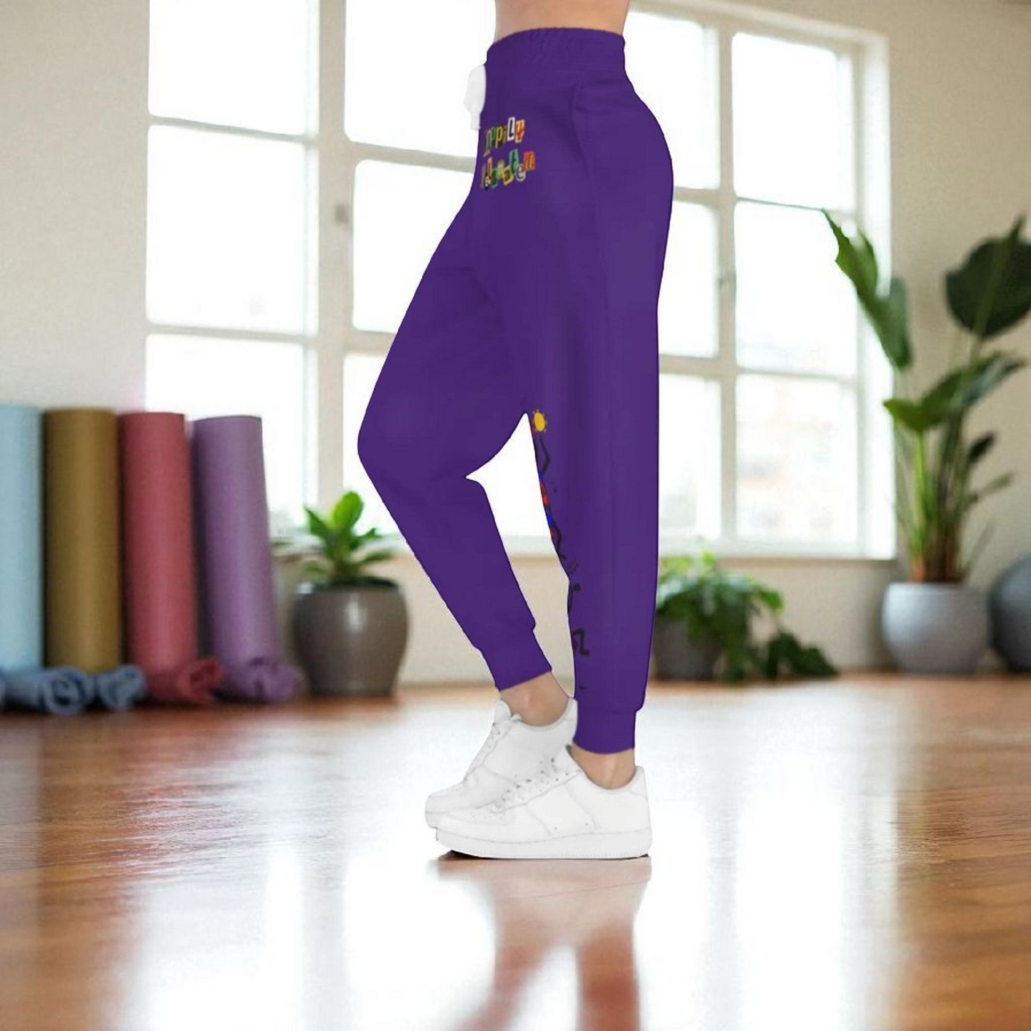 Afro Music Graphic Art Unisex Athletic Joggers, Running Leggings, Dance Pants