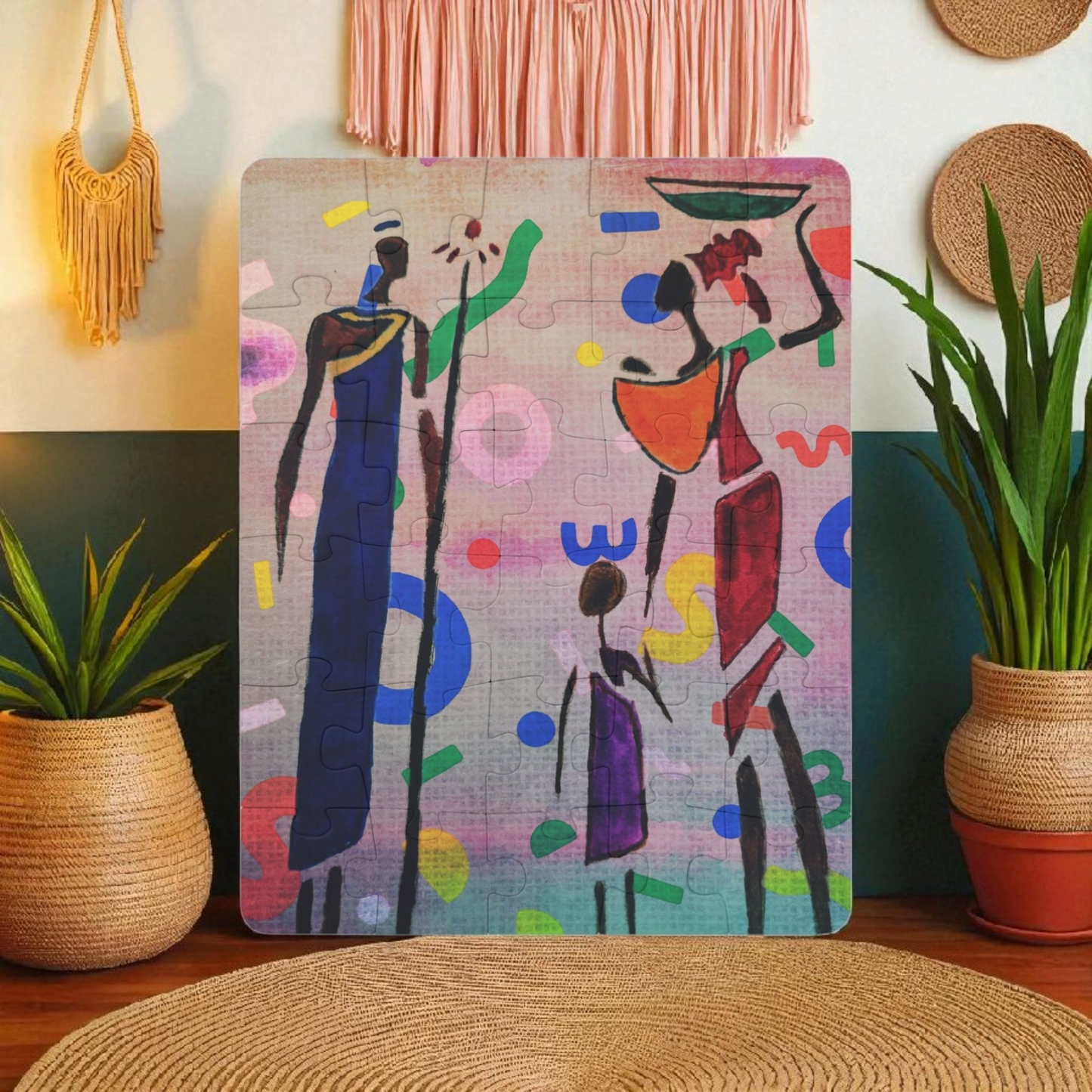 Kids' 30-Piece Puzzle - Colorful Cultural Artwork for Learning and Fun