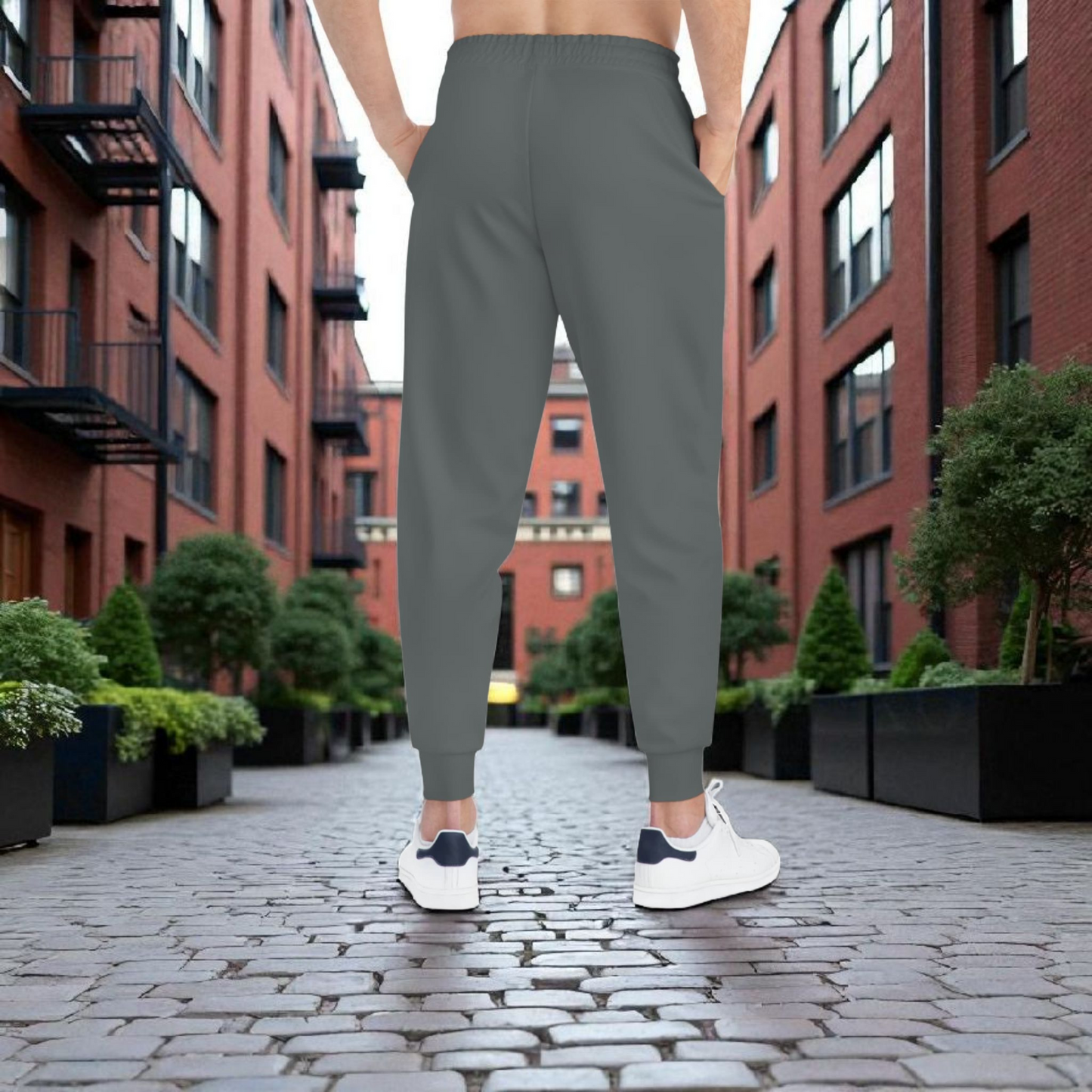 Afro Music Cartoon Art Unisex Athletic Joggers, Handcrafted Jogger Pants, Workout Sweatpants