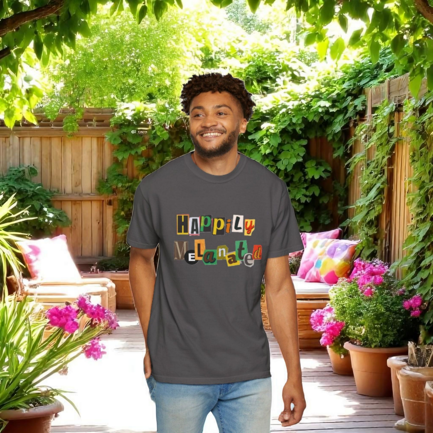 Handmade Unisex T-shirt with Original Jamaican Flag Design