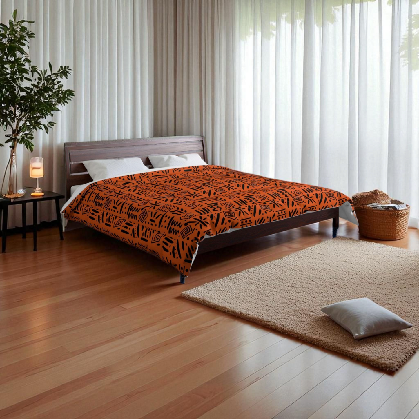 Boho Comforter, Aztec Pattern Bedding, Cozy Home Decor, Tribal Print Duvet Cover