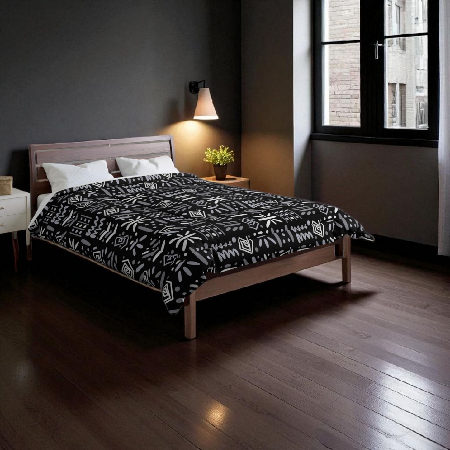 Tribal Comforter, Boho Duvet Cover, Aztec Bedspread, Ethnic Bedding Comforter