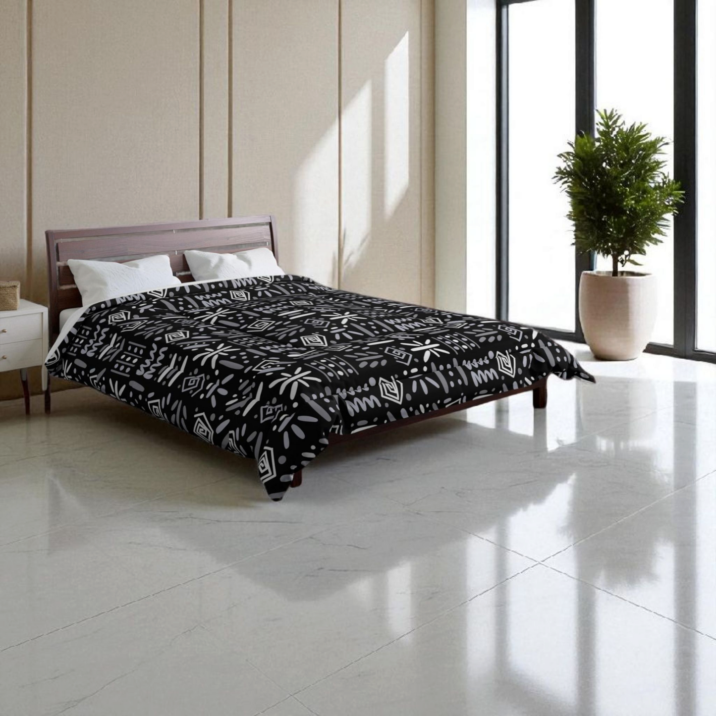 Tribal Comforter, Boho Duvet Cover, Aztec Bedspread, Ethnic Bedding Comforter
