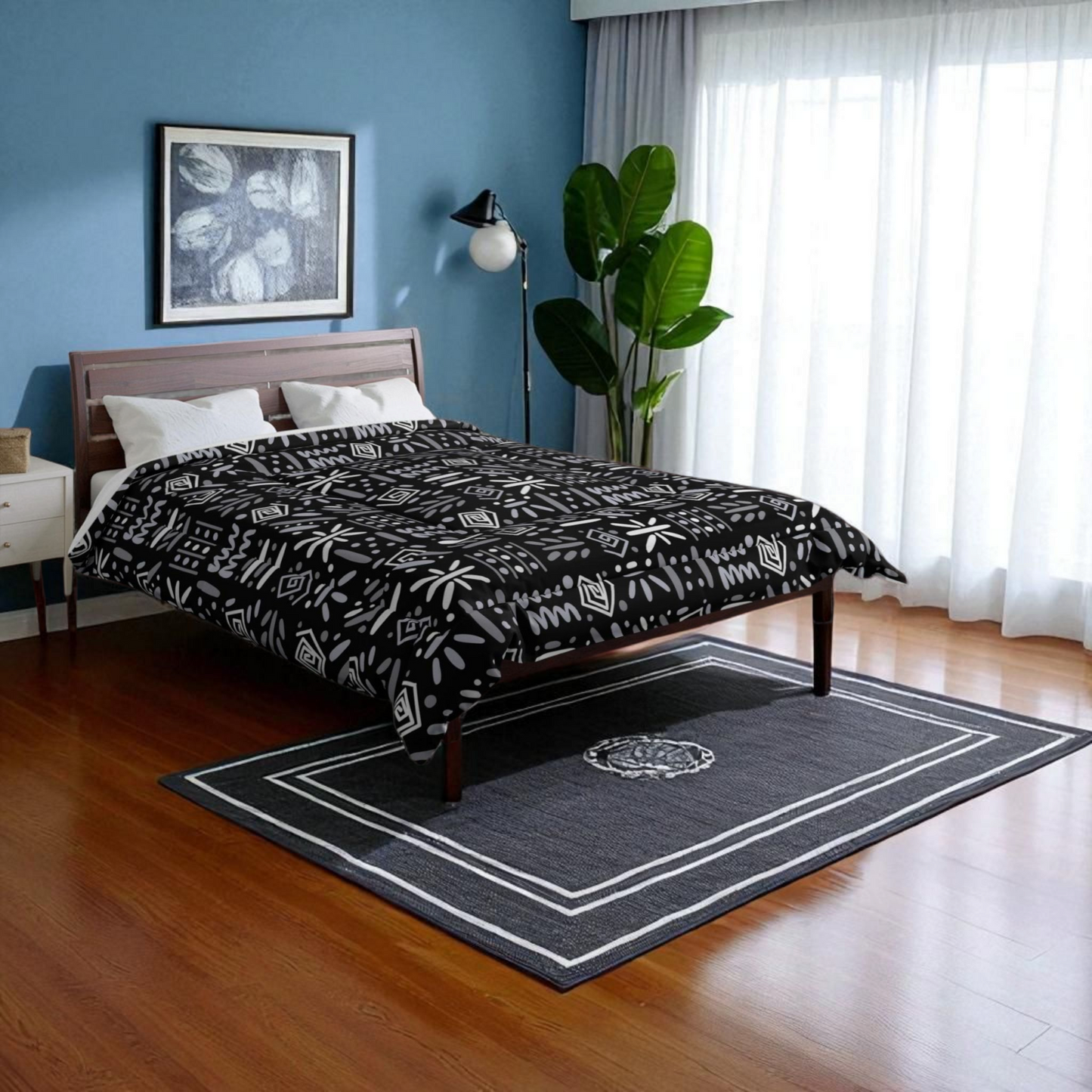 Tribal Comforter, Boho Duvet Cover, Aztec Bedspread, Ethnic Bedding Comforter