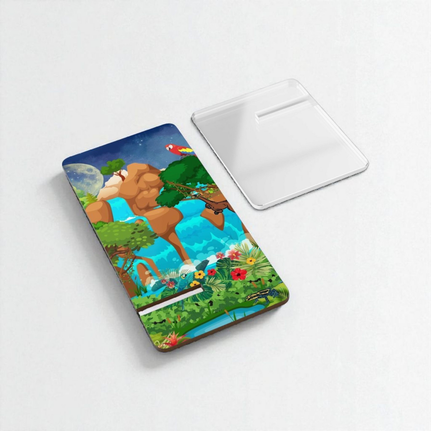 Tropical Paradise Mobile Display Stand with Nature Design