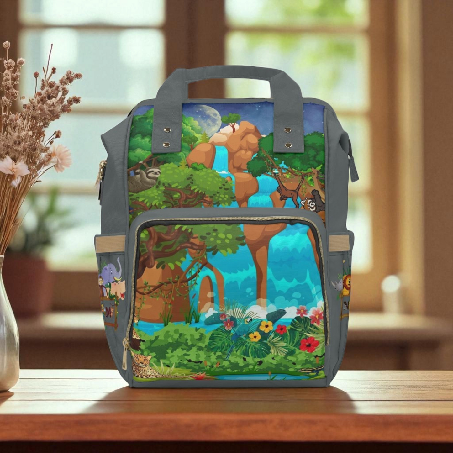 Adventurous Jungle Diaper Backpack for Parents