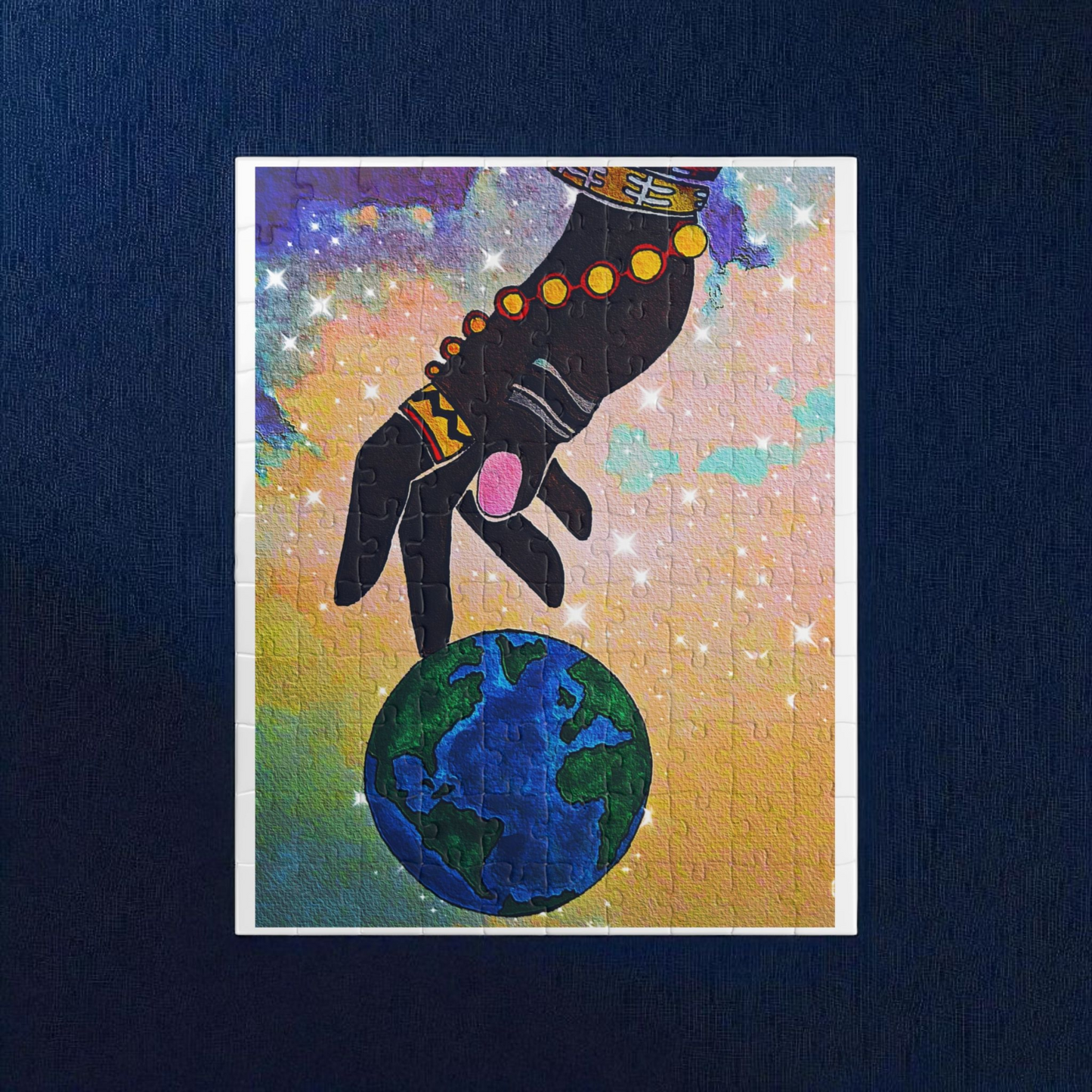 Earth Hand Illustration Puzzle - 110 to 1014 Pieces, Vibrant World Artwork