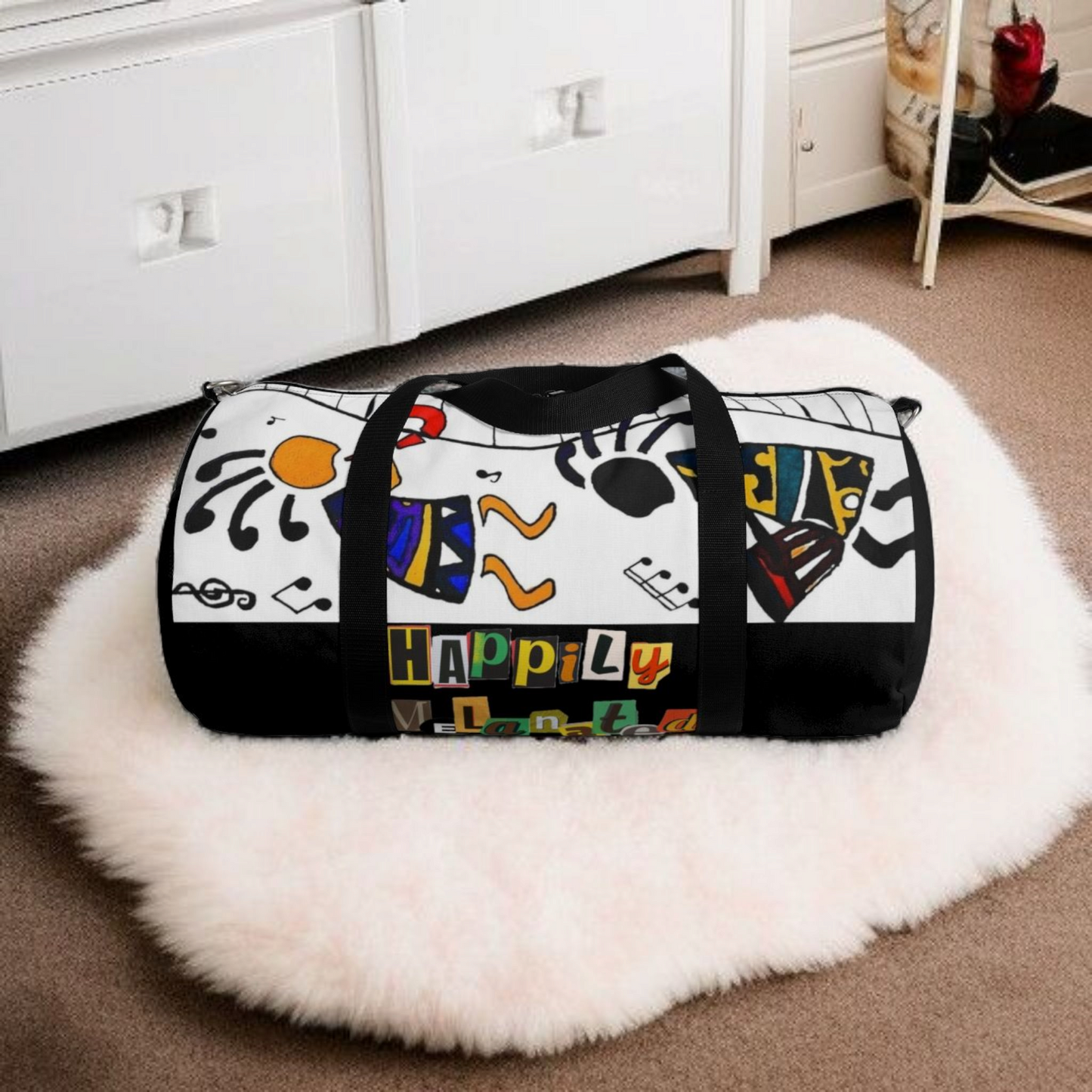 Ethnic Music Art Handmade Duffel - Bohemian Style Travel Bag