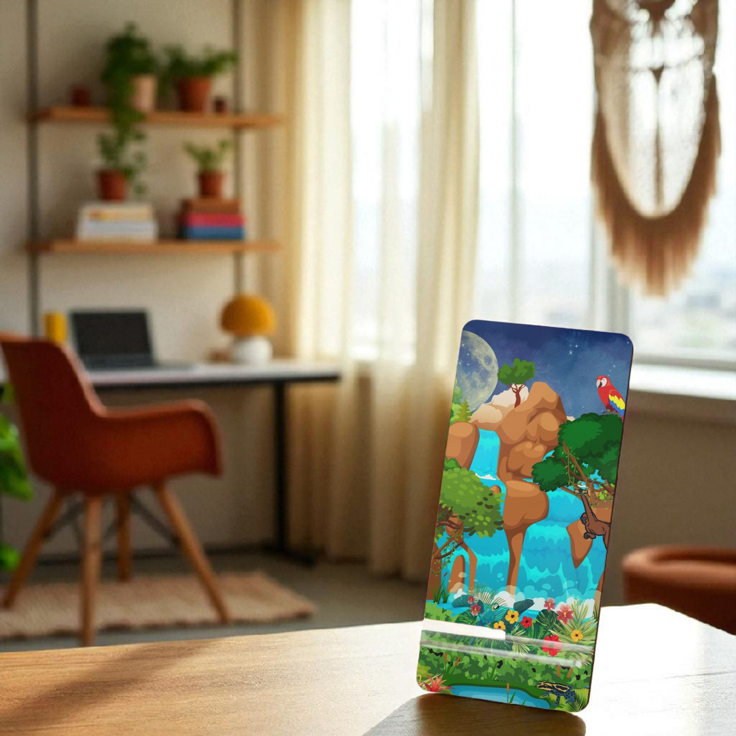 Tropical Paradise Mobile Display Stand with Nature Design