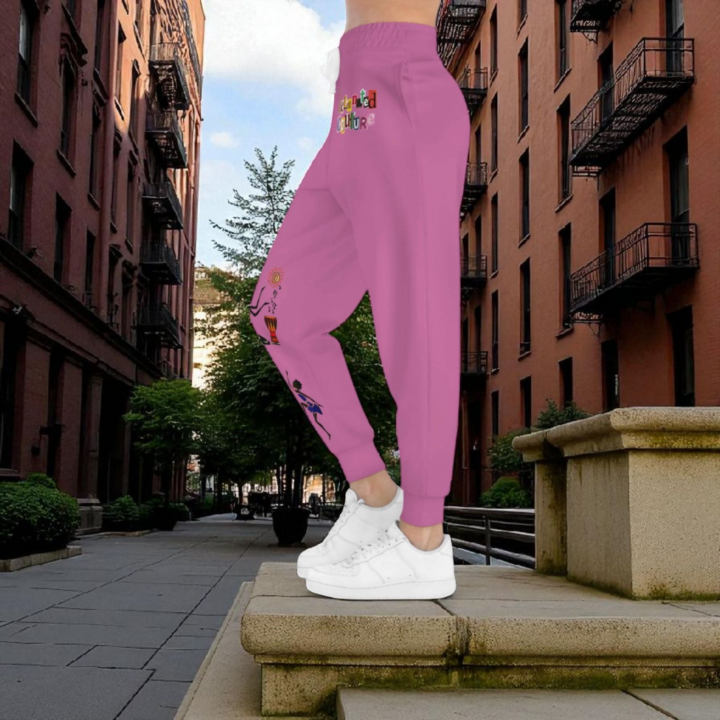 Afro Music Graphic Art Unisex Athletic Joggers, Running Leggings, Dance Pants