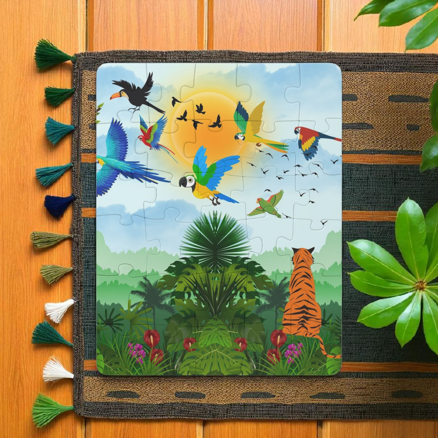Colorful Jungle Adventure Puzzle for Kids – 30 Pieces – Fun Learning Activity