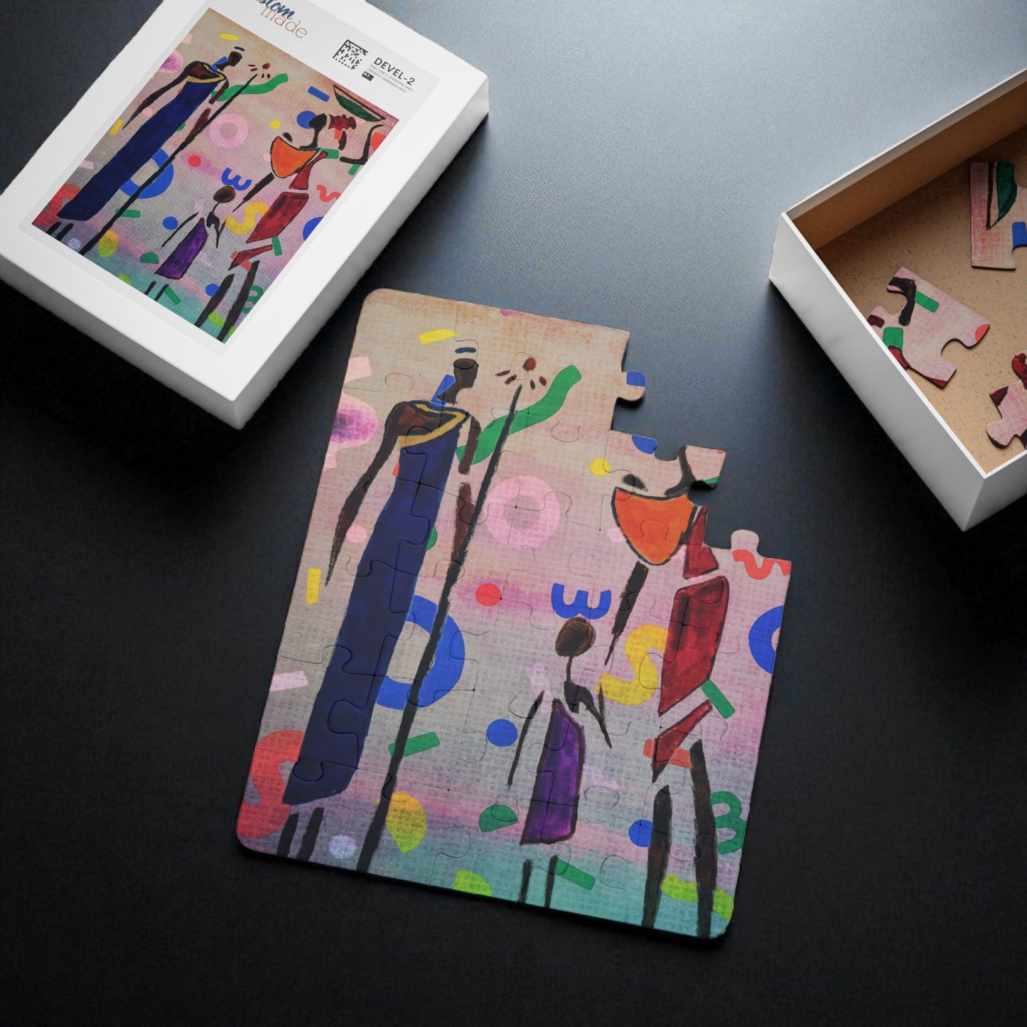 Kids' 30-Piece Puzzle - Colorful Cultural Artwork for Learning and Fun
