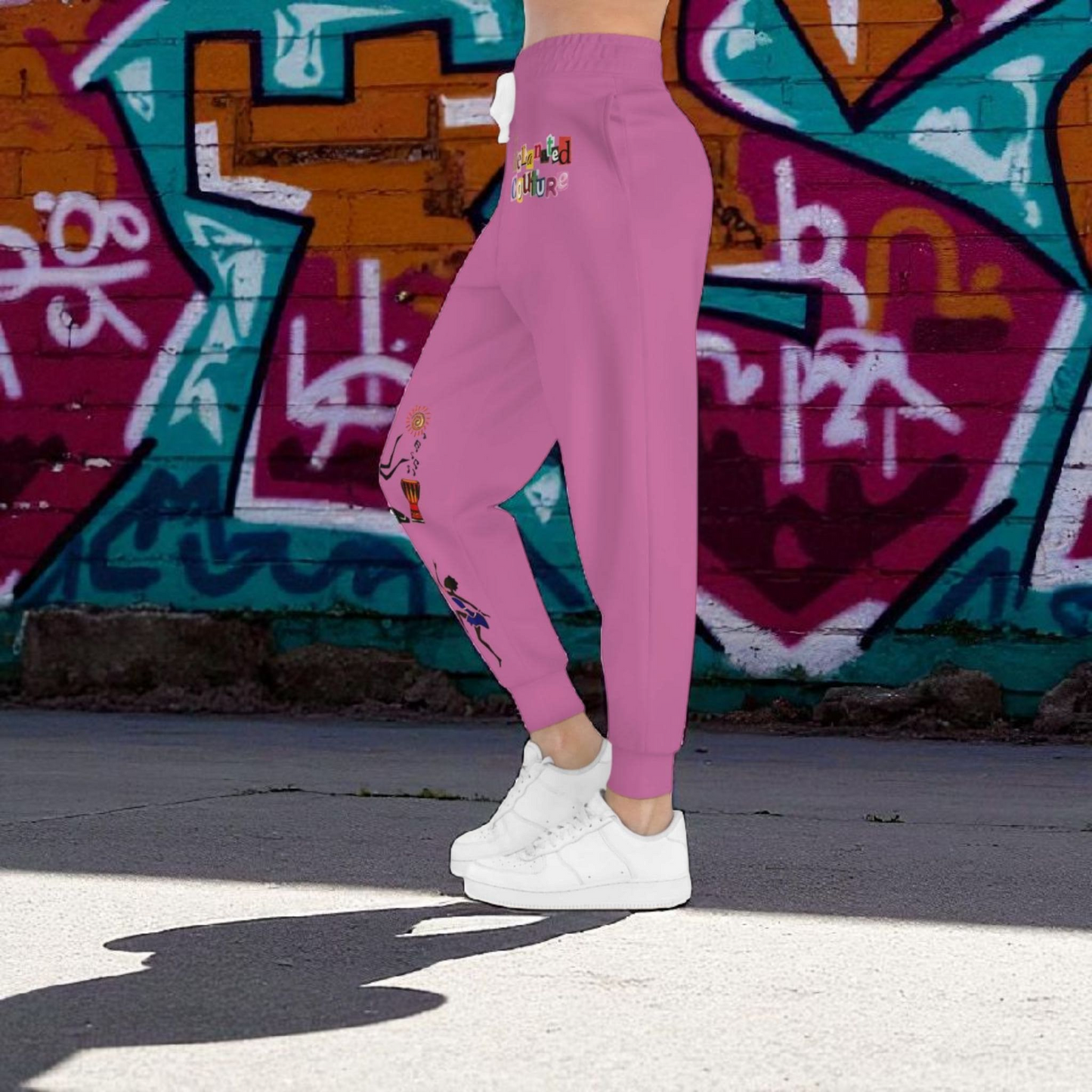 Afro Music Graphic Art Unisex Athletic Joggers, Running Leggings, Dance Pants