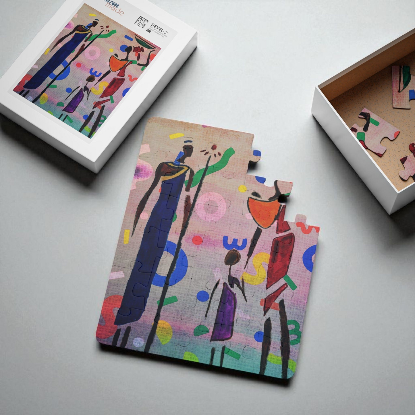 Kids' 30-Piece Puzzle - Colorful Cultural Artwork for Learning and Fun