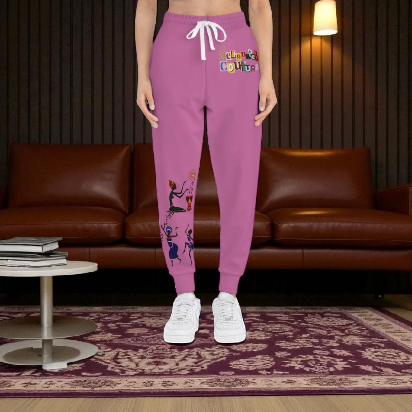 Afro Music Graphic Art Unisex Athletic Joggers, Running Leggings, Dance Pants