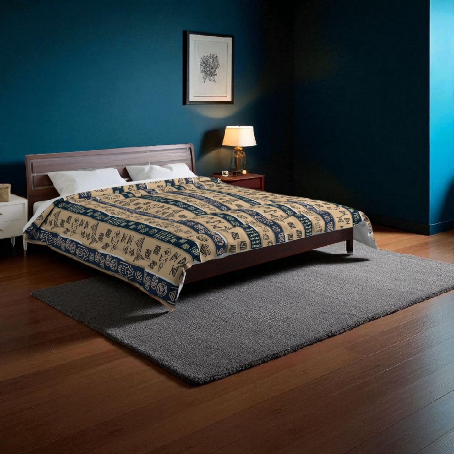 Tribal Comforter, Boho Blanket, Aztec Bedding, Ethnic Duvet Cover
