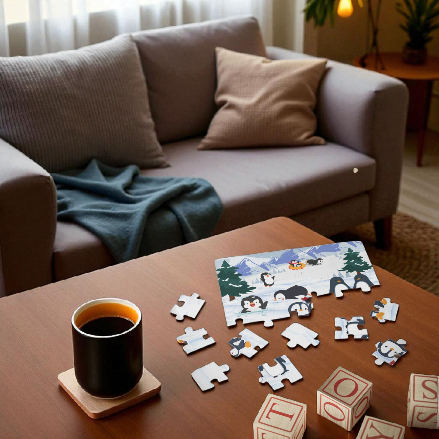 Panda Puzzle, Kids 30-Piece Jigsaw Game Toy, Children's Animal Learning Activity