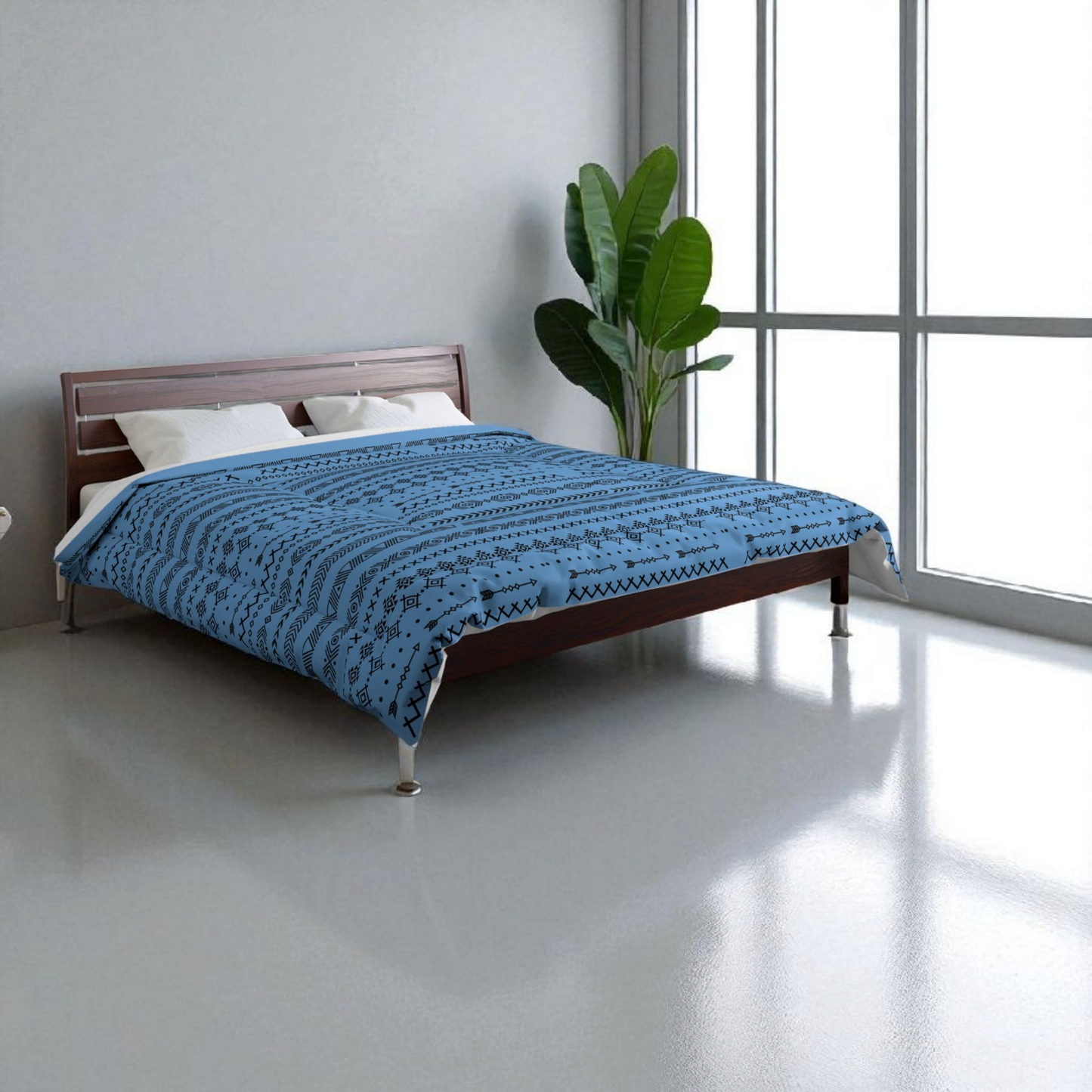 Boho Geometric Comforter, Cozy Blanket for Home Decor, Boho Style Bedding