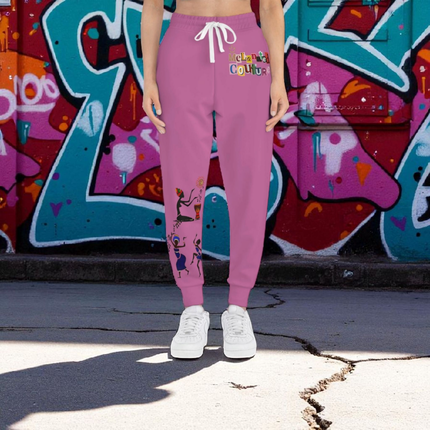 Afro Music Graphic Art Unisex Athletic Joggers, Running Leggings, Dance Pants