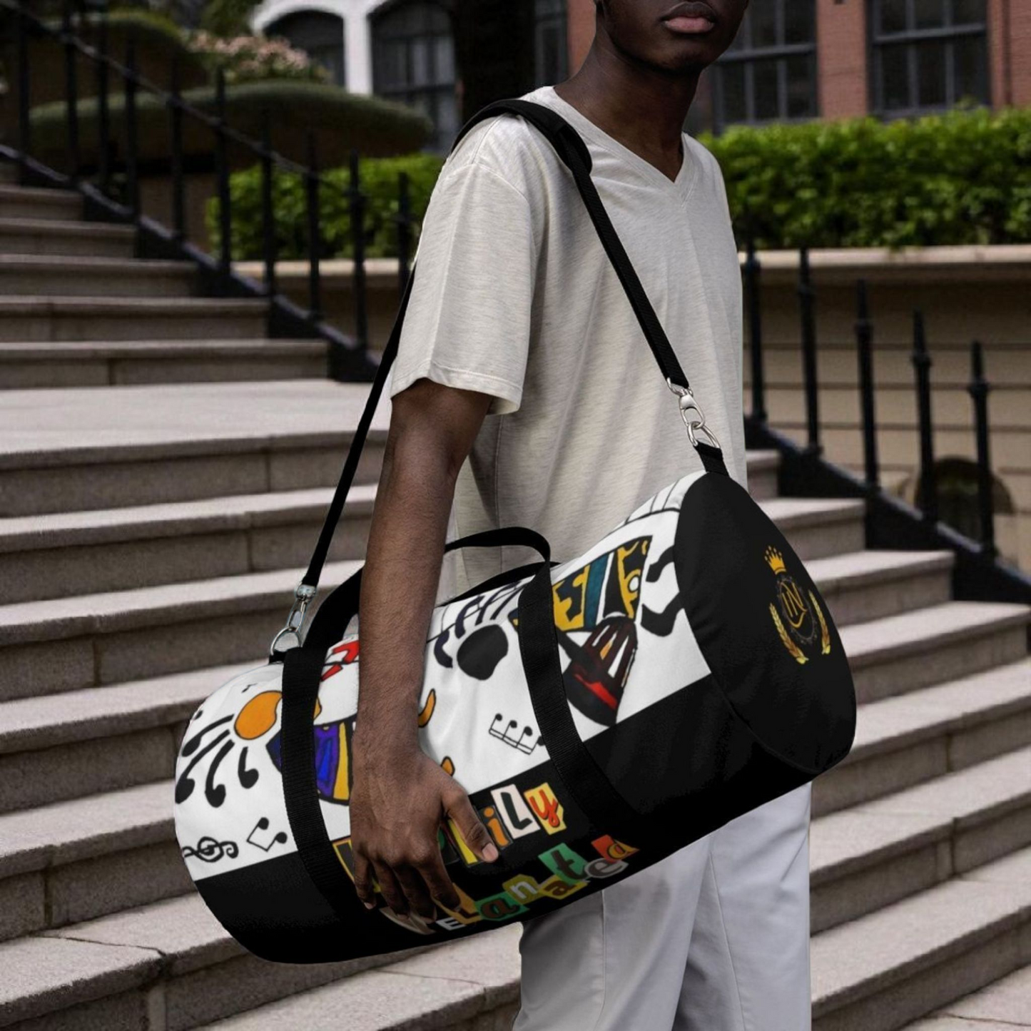 Ethnic Music Art Handmade Duffel - Bohemian Style Travel Bag