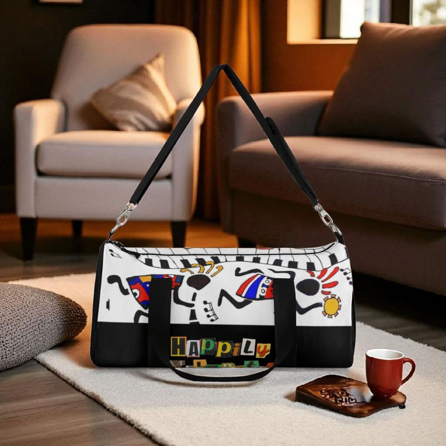 Ethnic Music Art Handmade Duffel - Bohemian Style Travel Bag