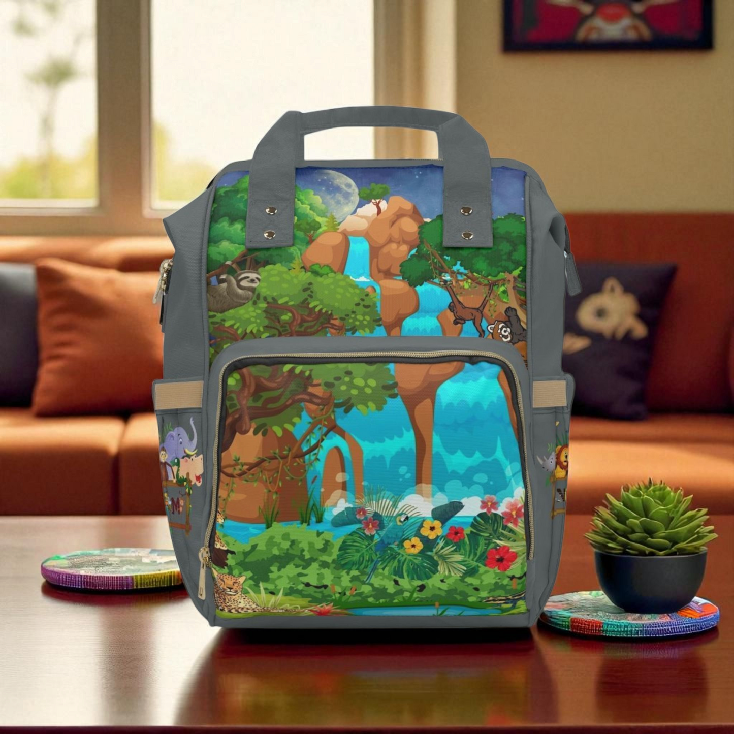 Adventurous Jungle Diaper Backpack for Parents