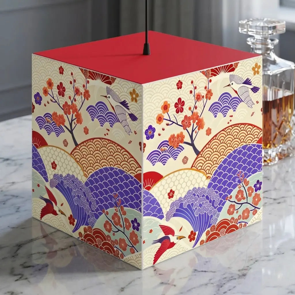 "Glow with the Flow:"- Cube Lamp Collection The Melanated Art Shop, LLC