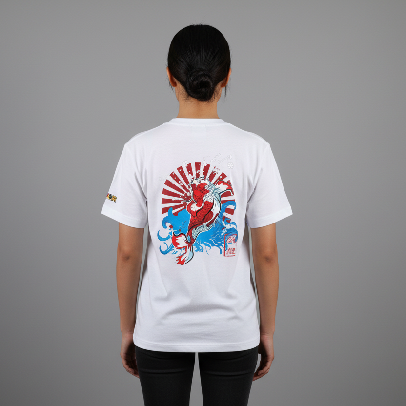 Koi Fish Graphic Unisex Oversized Cotton T-Shirt