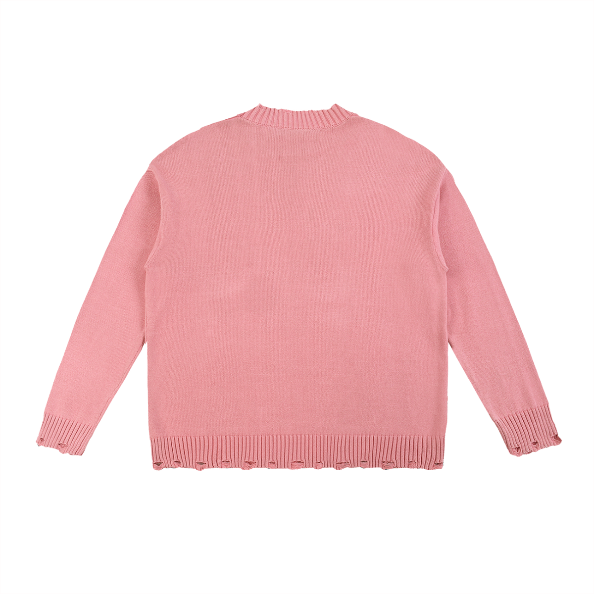 Foodie Themed Graphic Vintage Washed Hand-Frayed Sweater