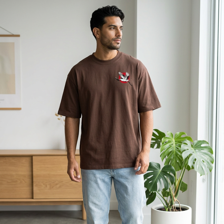 Red-Crowned Craned Graphic Unisex Seamless Unisex T-Shirt