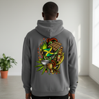 Unisex Oversized Fleece Hoodie Featuring a Jamaica Flag-Inspired Graphic Design ODMPOD