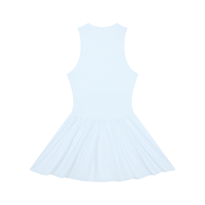 Women’s Ruched Sleeveless Full-Zip Summer  Dress