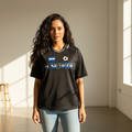 El Salvador Flag Themed Striped V-Neck Soccer Unisex Jersey ODMPOD