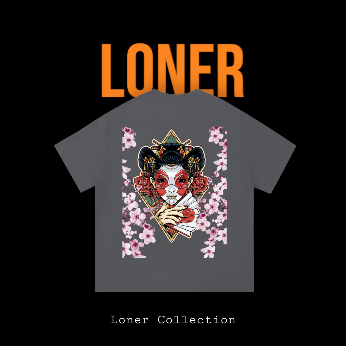 Geisha Geometric Graphic Essential Cotton Unisex T-Shirt