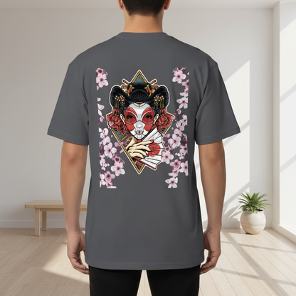 Geisha Geometric Graphic Essential Cotton Unisex T-Shirt