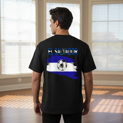 El Salvador Flag Themed Unisex Oversized T-Shirt